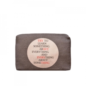 Grey Canvas Pouch Front Grey Canvas Pouch Front