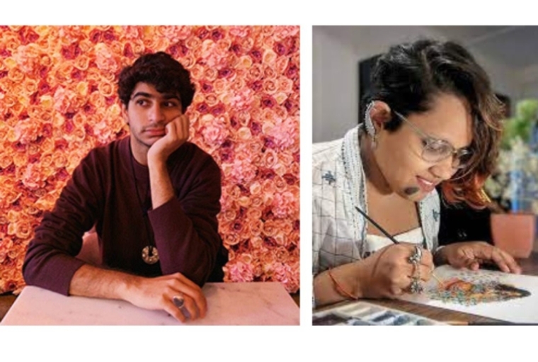 Celebrating Queer Artists and Collectives Veer Misra (left) | Aindriya Barua (right)