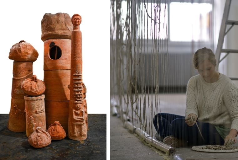 Indian Ceramics Triennale Birender Yadav (left) | Kate Roberts (right)