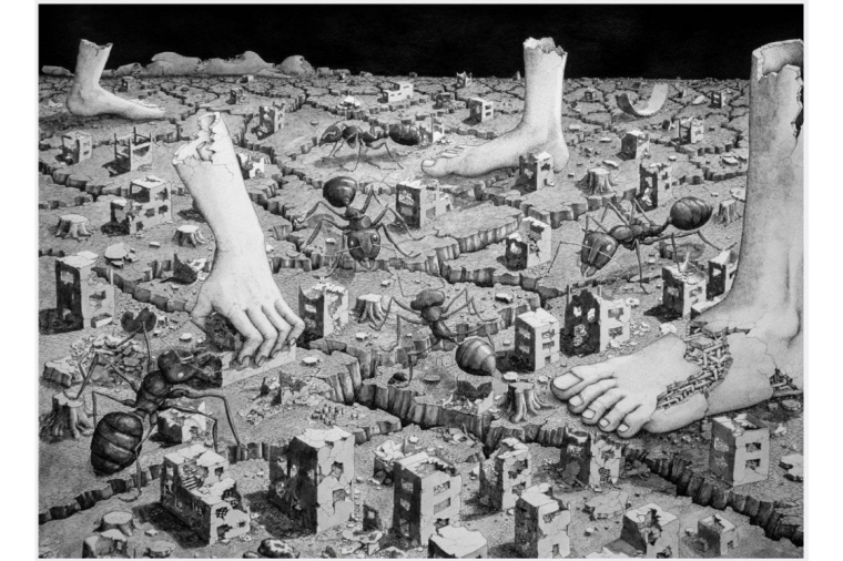 Urban Distortions Meet Surrealism in Dheer Kaku's Art
